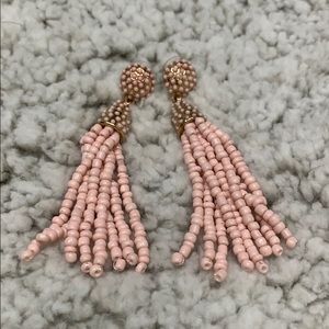 Pink Bauble Bar Beaded Earrings